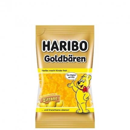 Haribo Goldbären sortenrein, Zitrone, 75 g