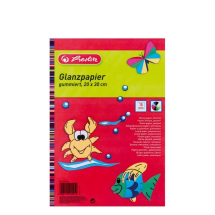 4x Bastelpapier Herlitz: Glanz-, Bunt-, Transparent-, Tonzeichenpapier