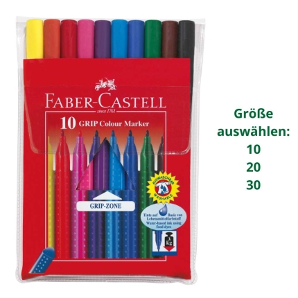 Faber-Castell Filzstifte Grip Colour, verschiedene Größen