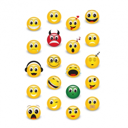 Aufkleber Gesicht: Magic Emojis