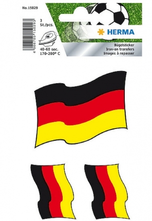 Bügelbilder Deutschland Fahne von Herma