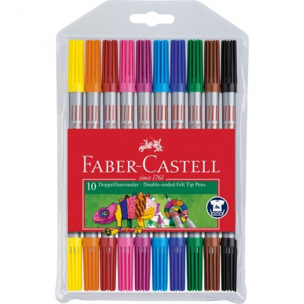Faber-Castell Doppelfasermaler, 10er Etui