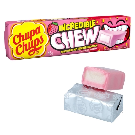 Chupa Chups Incredible Chew Erdbeer