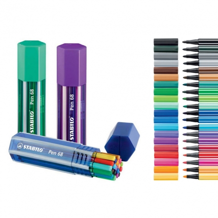Stabilo Pen 68 Big Box, 20 Farben