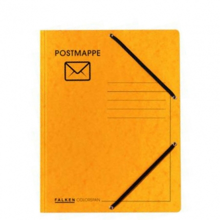 Postmappe A4 aus Karton, gelb, Falken