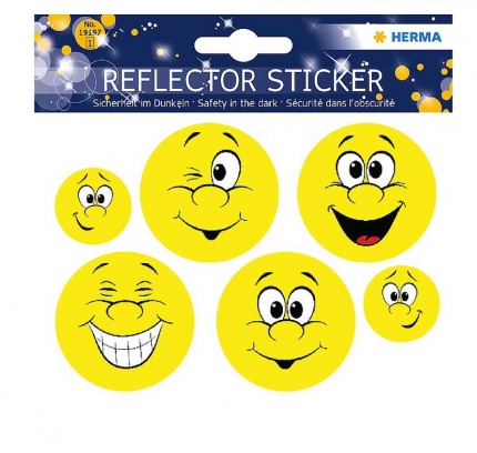 Reflektor Sticker Smiley von Herma